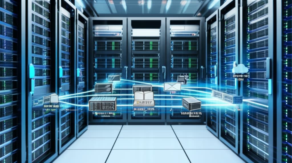 Photorealistic detailed VPN network diagram illustrating secure data flow, encrypted tunnels, corporate office connectivity, remote access, and critical network devices like routers and firewalls for robust virtual private network security.