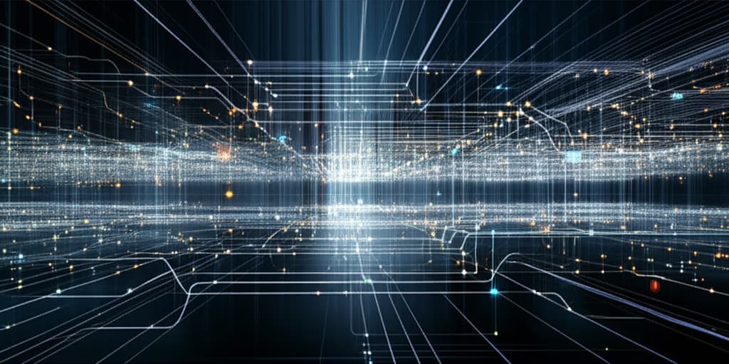 A detailed, realistic illustration of a deep learning neural network architecture with interconnected nodes and layers, representing complex AI computations.