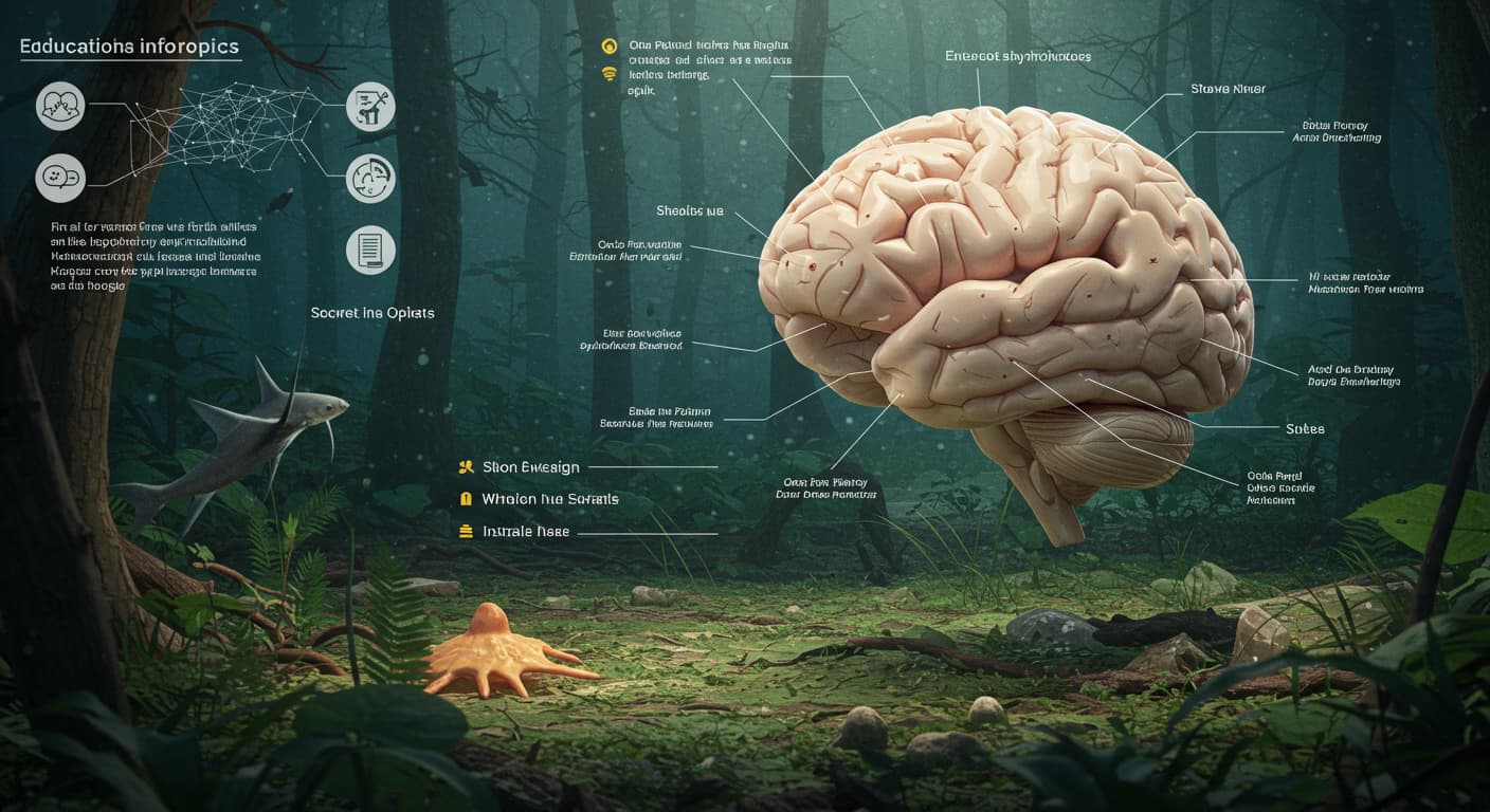 Educational infographic with colorful charts, icons, and learning information layout