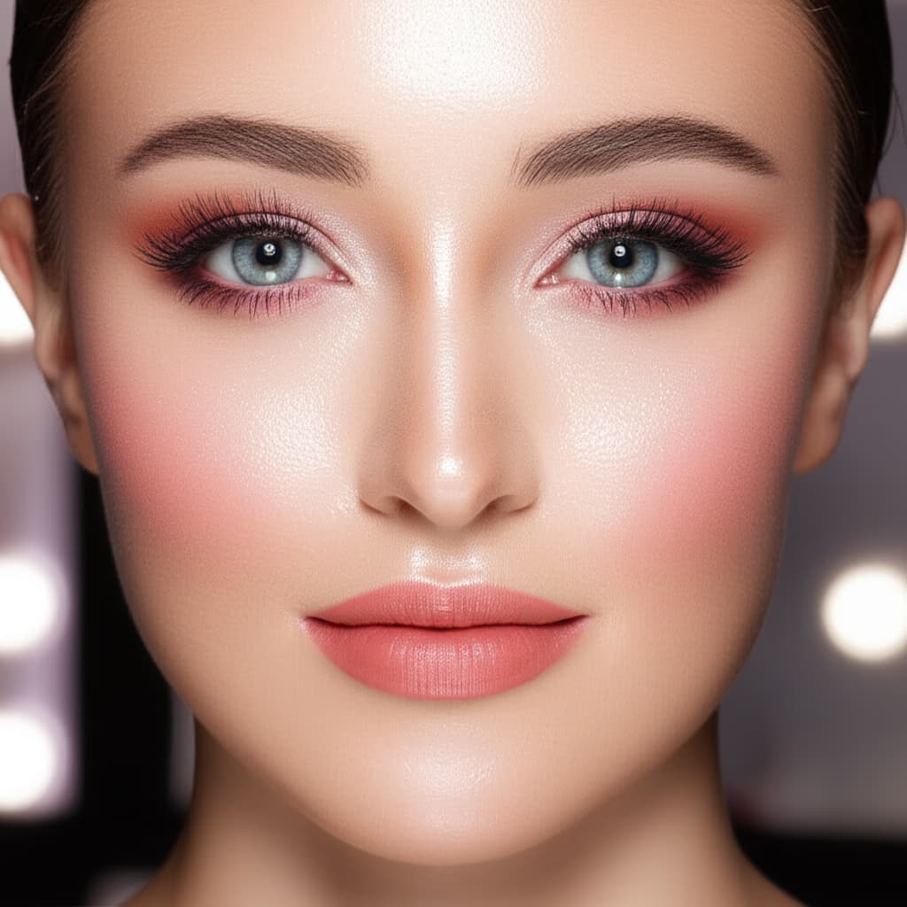 Close-up portrait of a happy graduate with natural, radiant graduation makeup, featuring a glowing complexion and subtle eye enhancement, perfect for a memorable ceremony.