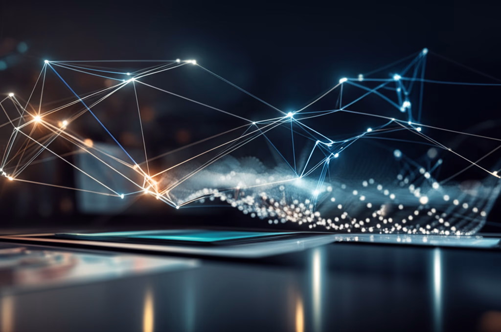 High-resolution image depicting the intricate structure of a machine learning model, showing interconnected nodes and data flow, representing neural networks and artificial intelligence algorithms at work. Optimized for understanding complex data science concepts and AI.