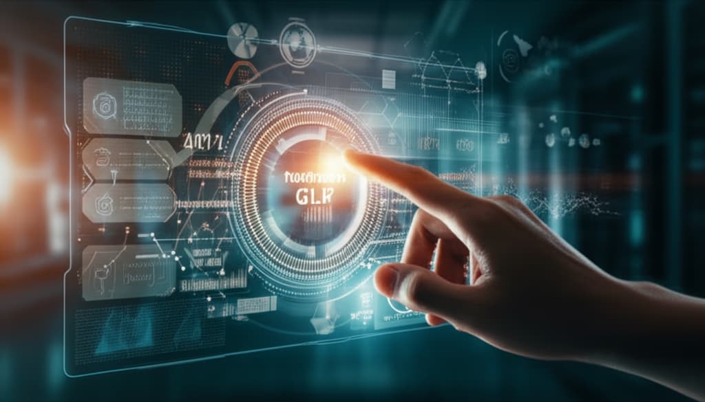 A detailed visual representation of Natural Language Processing (NLP) showing data streams, AI algorithms, and language understanding concepts, ideal for explaining artificial intelligence.