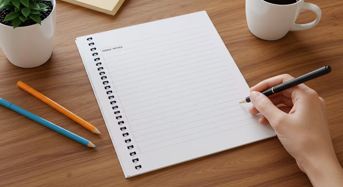 Organized study notes template with colorful sections and educational layout design