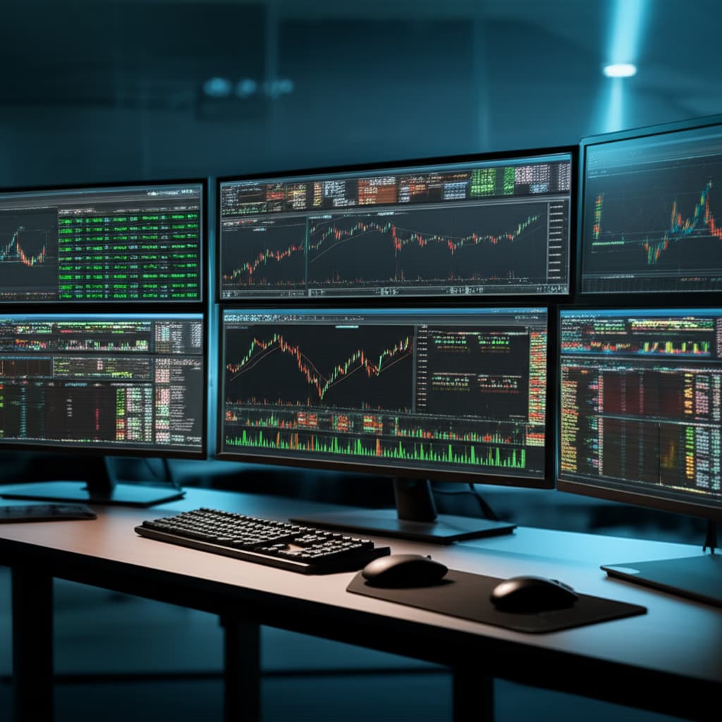 Close-up of a high-resolution trading screen displaying live stock market data, financial charts, and investment analytics, optimized for trading screen image searches.