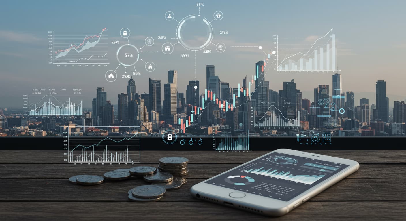 Investment Portfolio Financial Planning Strategy Investment portfolio documents and charts showing financial planning strategy