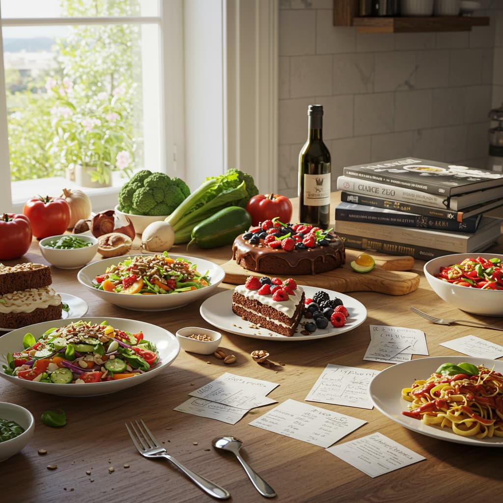 Delicious Recipe Ideas Cooking Meal Inspiration Delicious recipe ideas showing prepared meals and cooking inspiration with fresh ingredients